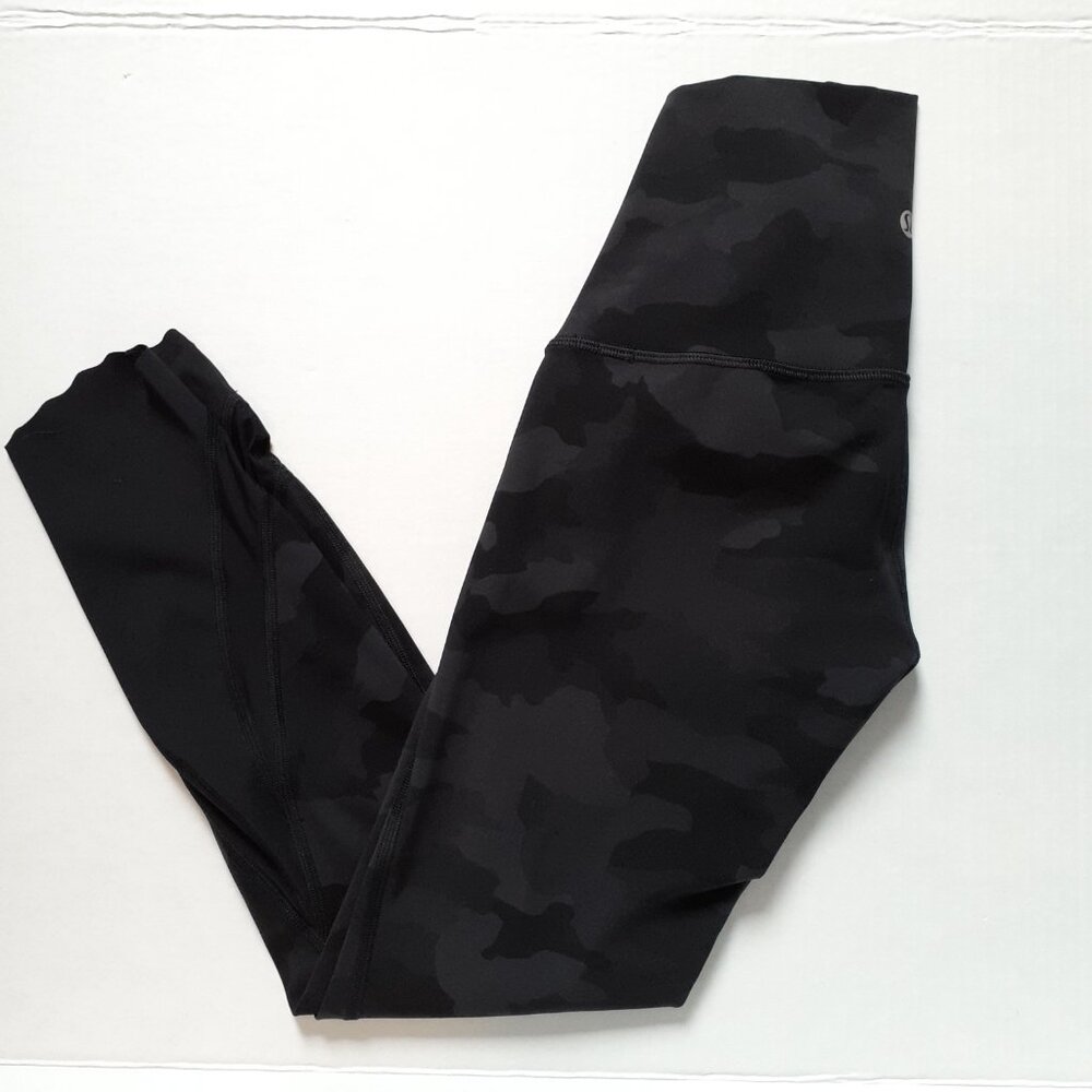 Lululemon Wunder Under Crop High-Rise Scallop Full-On Luxtreme 23" Camo Size 2